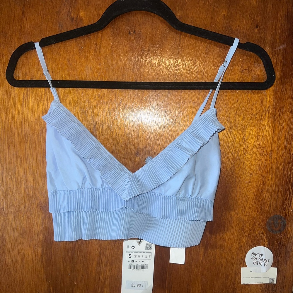 Blue crop top